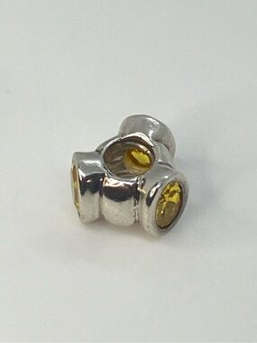 Pandora 925 ALE Sterling Silver Yellow CZ Cats Eye Charm Retired | 790289YCZ